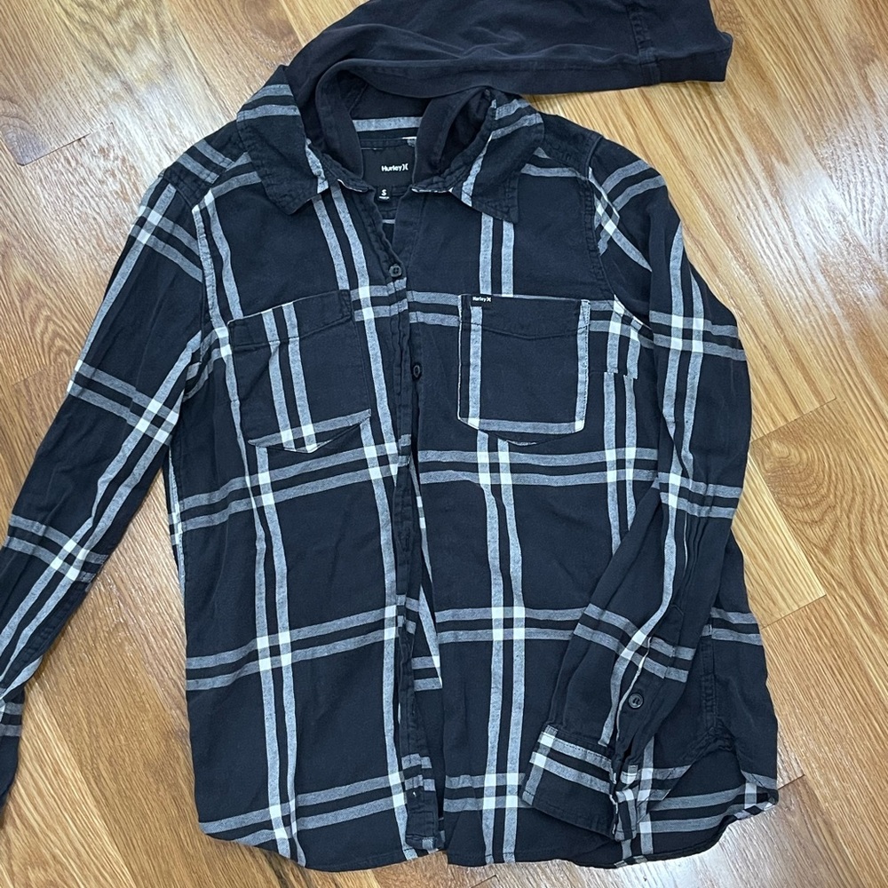 Black hoodie flannel